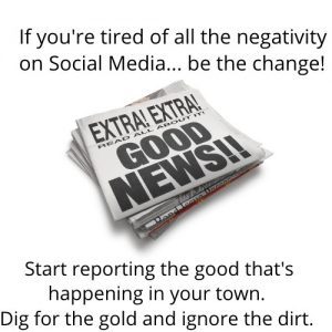 Social media feeds you what you tell it you want to see. Stop sharing negative news stories, stop responding to controversial statuses and watch the change