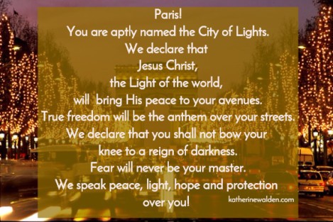 Fear and terror will never diminish the City of Lights. Paris, fear will never be your master.